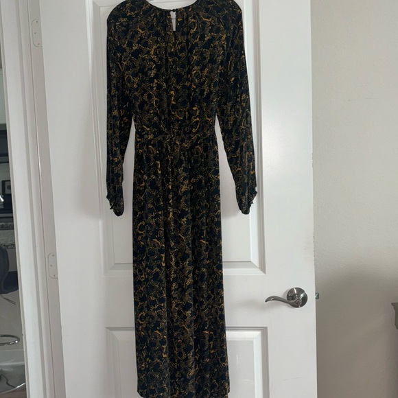 JUST Female Women’s XS Mie Maxi Dress - Black/Gold Snakeskin Print - Picture 5 of 5